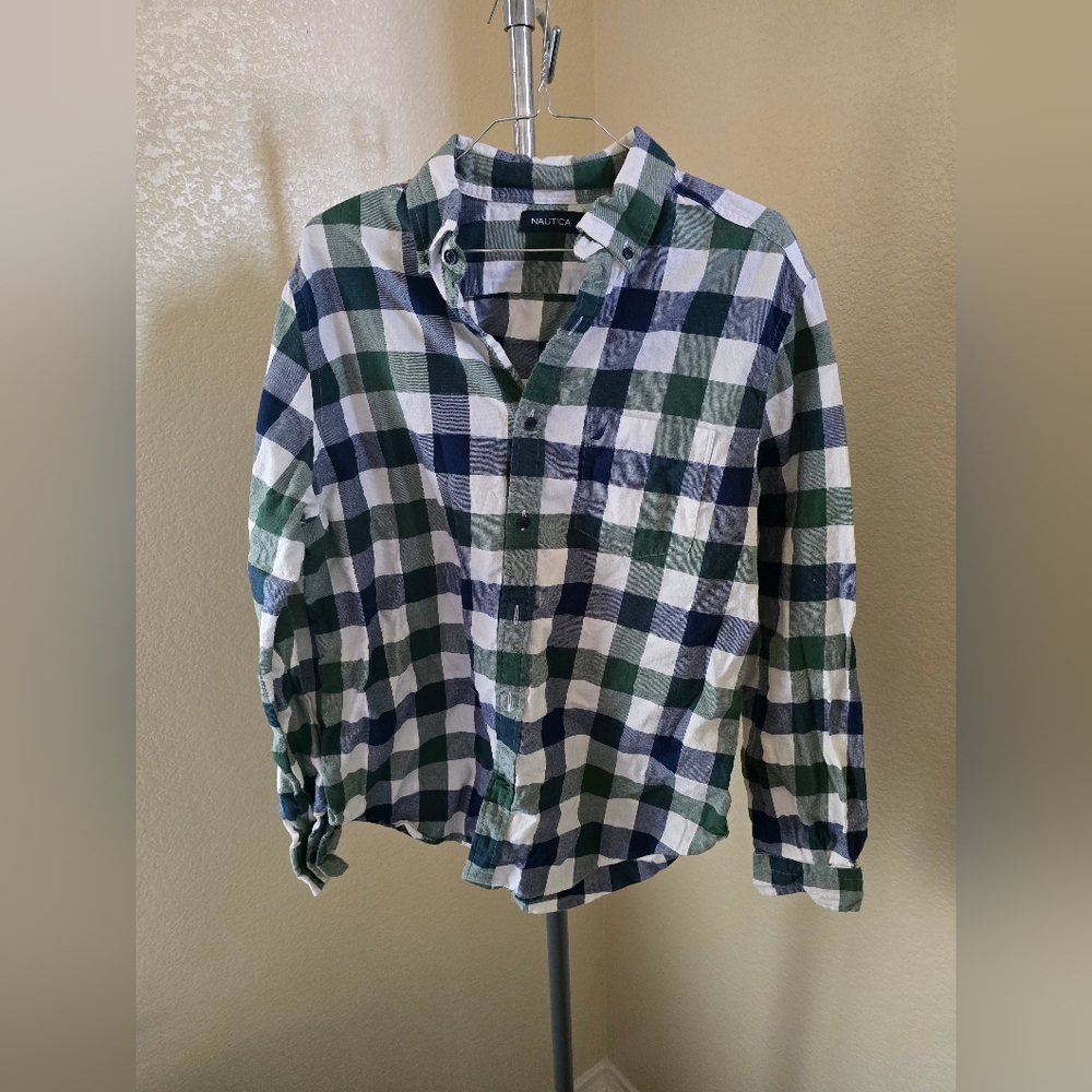 Nautica Button Down Long Sleeve Shirt With Pockets